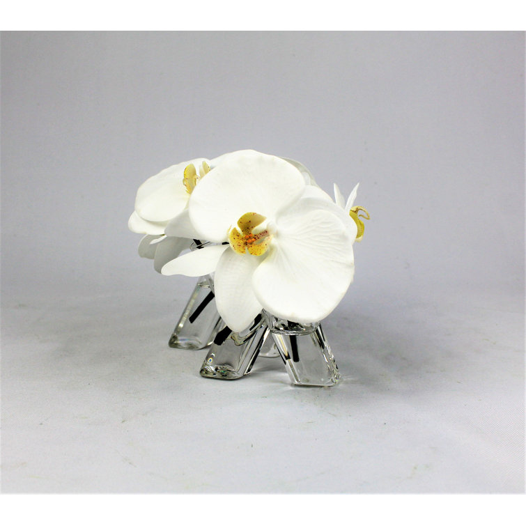 House of Hampton® Glass, Faux Orchid Flowers, Acrylic Water Orchid